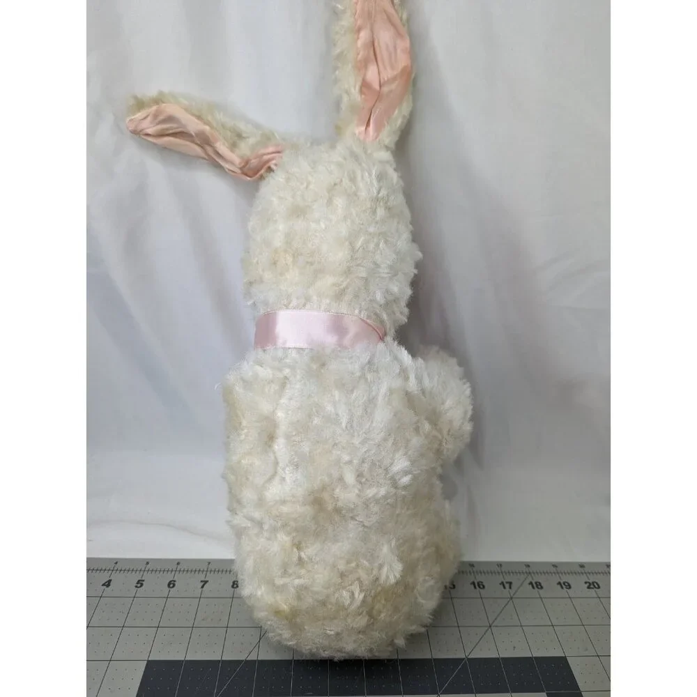 Rubber Face Doll White Bunny Rabbit Vintage 18 Inch Stuffed Animal‎ Toy